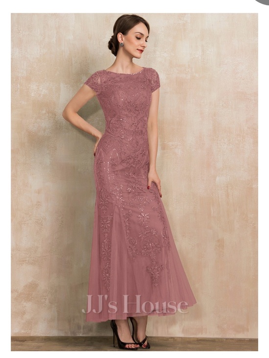 JJs House Dresses & Skirts - JJs House Viveca Desert Rose Lace Ankle Length Dress